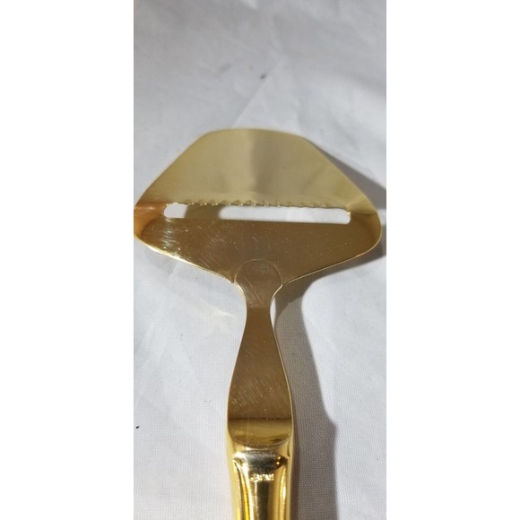 Vintage Hollyday Retroneu Cloisonne 24k Gold Electroplated Cheese Slicer NIB - Picture 7 of 8